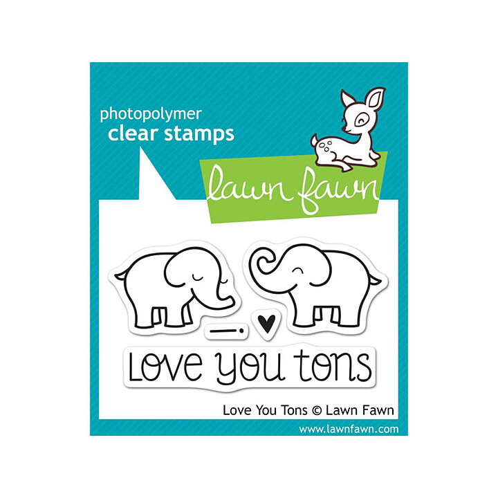 Lawn Fawn Clear Stamps 3"X2" - Love You Tons