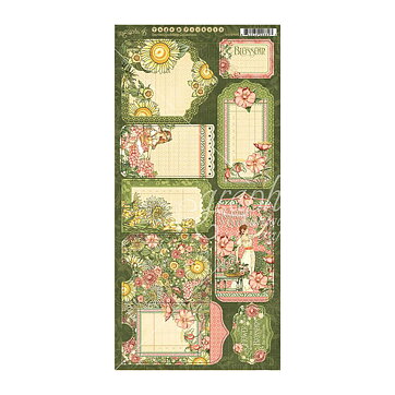 Graphic 45 Cardstock Die-Cuts - Garden Godess Tags & Pockets Collection