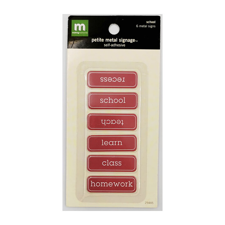 Making Memories Metal Signage Mini - School