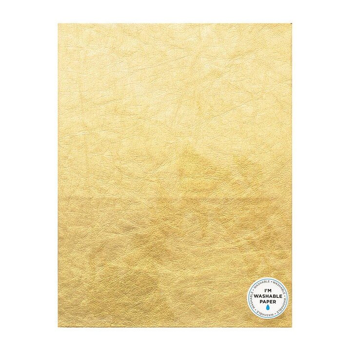 American Crafts Washable Faux Leather Paper 8.5"x11" - Gold