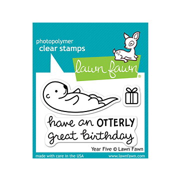 Lawn Fawn Clear Stamps 3"X2" - Year Five
