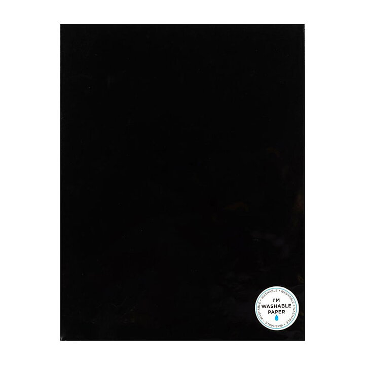 American Crafts Washable Faux Leather Paper 8.5"x11" - Black