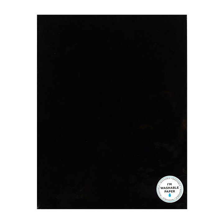 American Crafts Washable Faux Leather Paper 8.5"x11" - Black