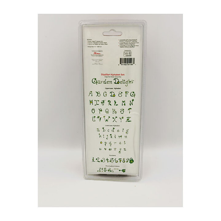 Sizzix Sizzlits Alphabet Dies - Garden Delight
