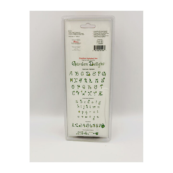 Sizzix Sizzlits Alphabet Dies - Garden Delight