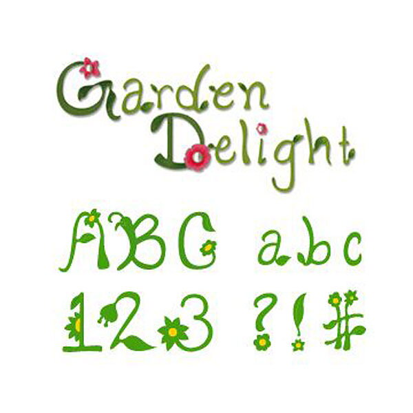 Sizzix Sizzlits Alphabet Dies - Garden Delight