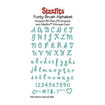Sizzix Sizzlits Alphabet Dies - Funky Brush