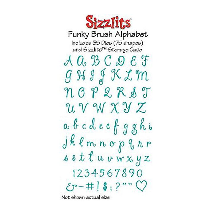 Sizzix Sizzlits Alphabet Dies - Funky Brush