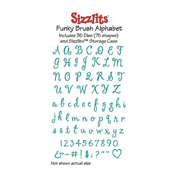 Sizzix Sizzlits Alphabet Dies - Funky Brush