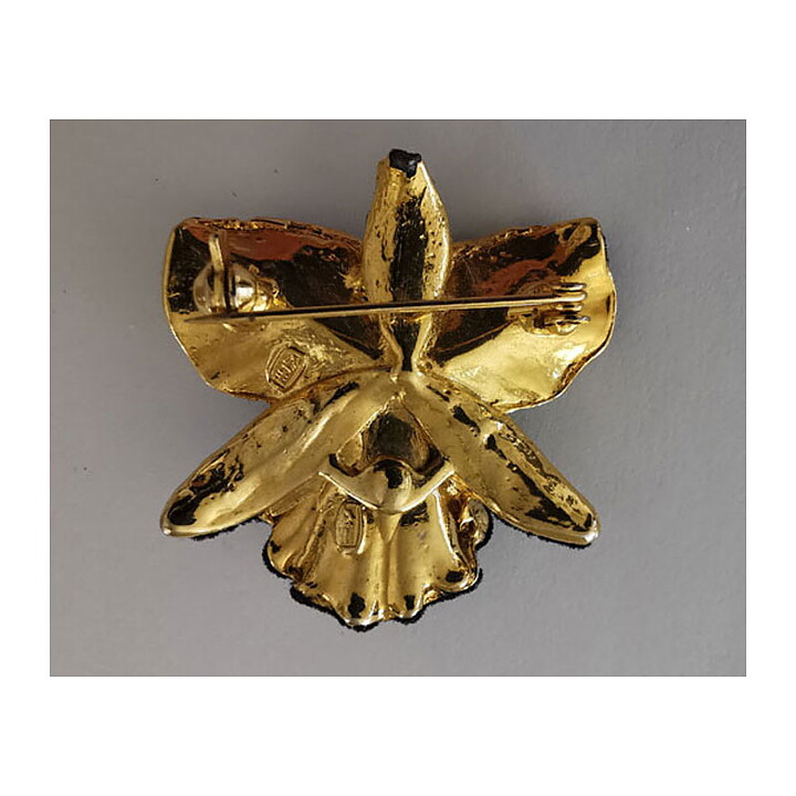 Brooch - Orchid Black