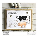 Stamping Bella Cling Rubber Stamps - Edgar And Molly's Vintage Farm Animals