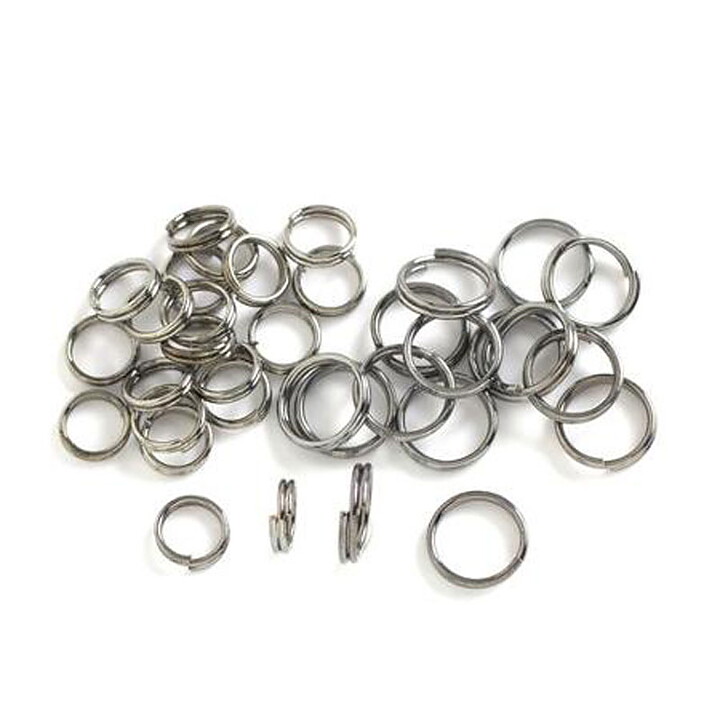 Cousin Basic Metal Findings - Gunmetal  Split Rings 6 - 8 mm