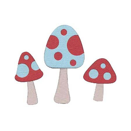 Quickutz Dies 4x4 - Mushrooms REV-0188-S