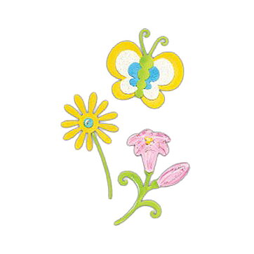 Sizzix Die Sizzlits - Hello Kitty Butterfly & Flowers Set #2