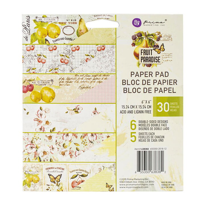 Prima Paper Pad - Fruit Paradise