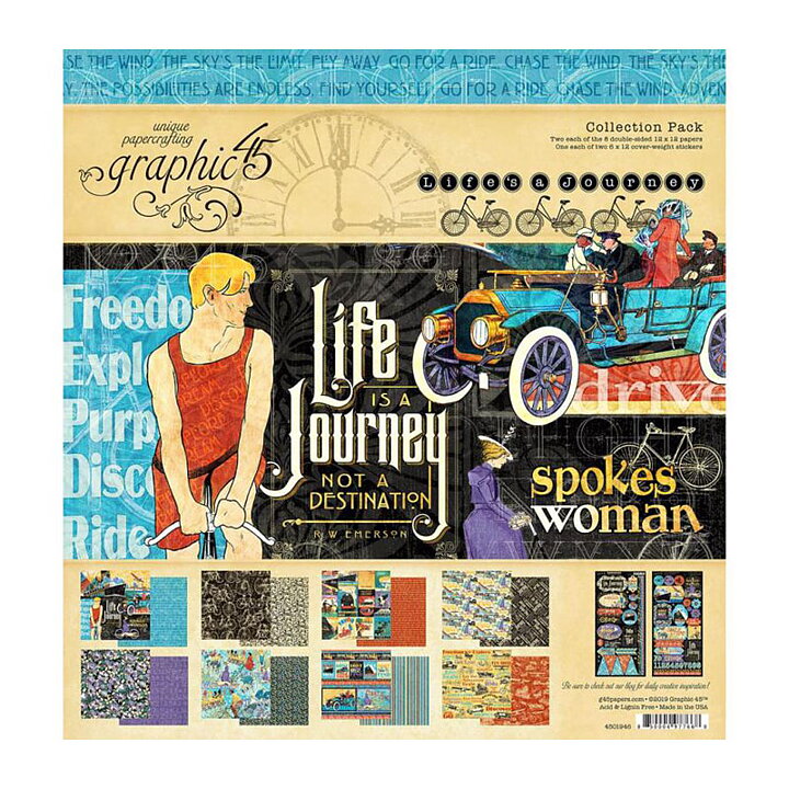 Graphic 45 Paper Pad - Life's A Journey Collection Pack