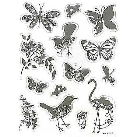 Clear Stamps Stampabilities - Botanicals & Birds