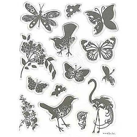 Clear Stamps Stampabilities - Botanicals & Birds