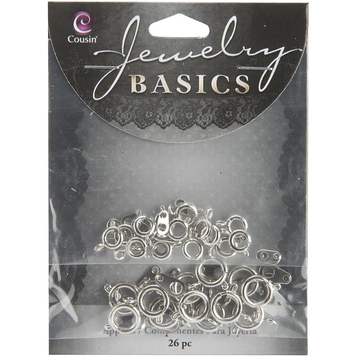 Cousin Basic Metal Findings - Silver Spring Rings Assorted