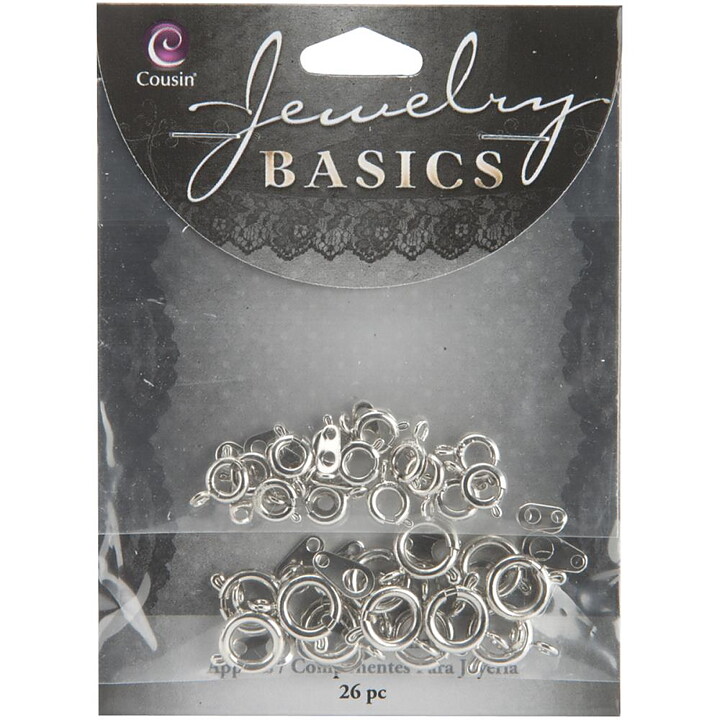 Cousin Basic Metal Findings - Silver Spring Rings Assorted