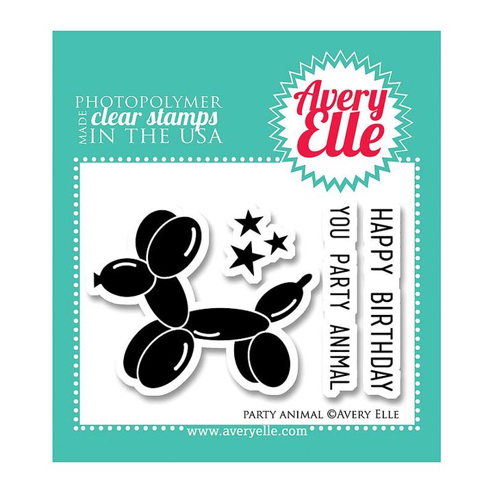 Avery Elle Clear Stamps - Party Animal