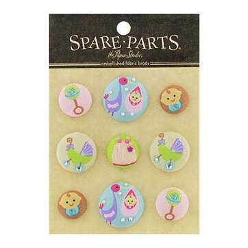 Brads - Spare Parts Fabric Embellished Baby Girl