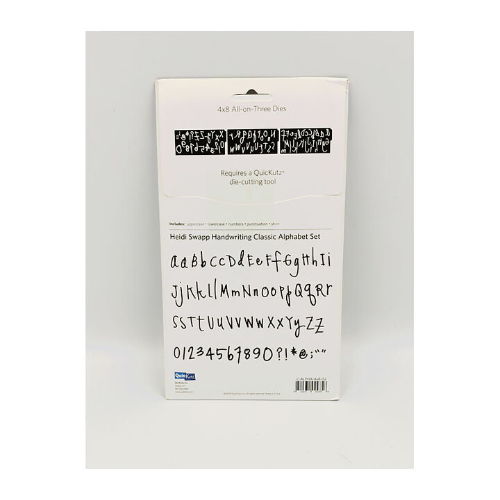 Quickutz Dies Alphabet Set Classic - Heidi Swap Handwriting