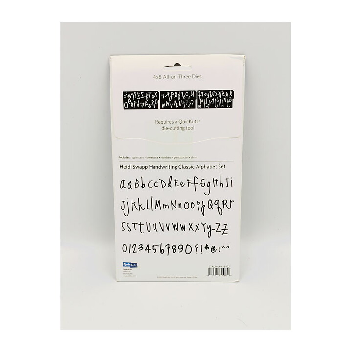 Quickutz Dies Alphabet Set Classic - Heidi Swap Handwriting