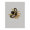 Brooch - Flying Beetle Enamelled with Rhinestones