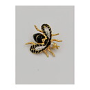 Brooch - Flying Beetle Enamelled with Rhinestones