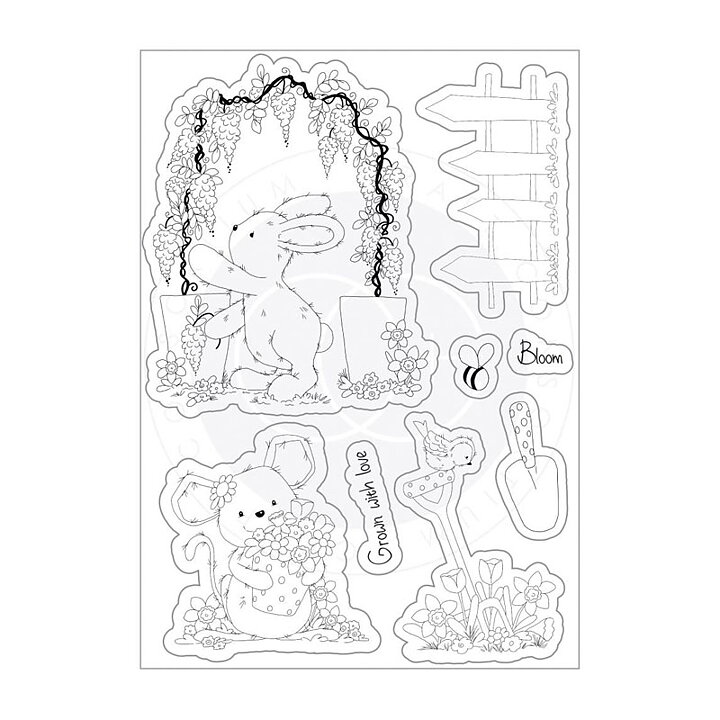 Craft Consortium A5 Clear Stamps - Cottage Garden Green Fingers