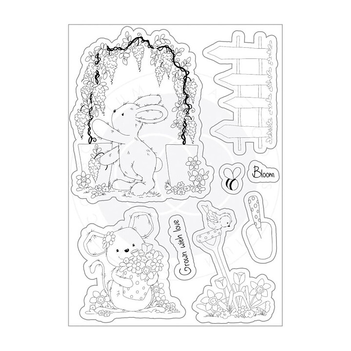 Craft Consortium A5 Clear Stamps - Cottage Garden Green Fingers
