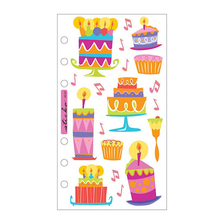 EK Success Sticko Vellum Stickers - Party Cakes