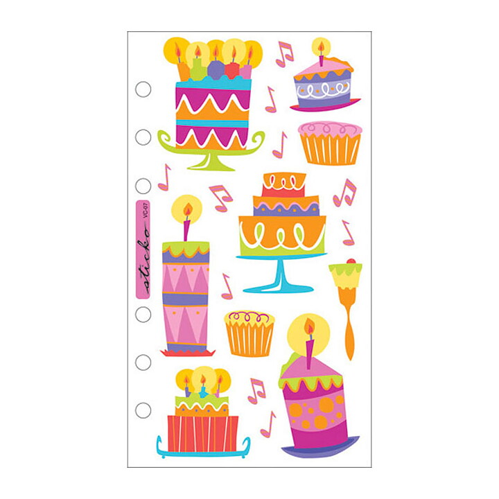 EK Success Sticko Vellum Stickers - Party Cakes