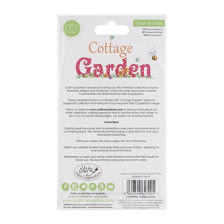Craft Consortium A5 Clear Stamps - Cottage Garden