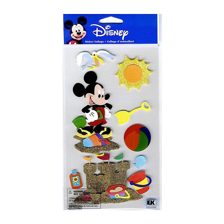 EK Success Disney Dimensional Stickers Large - Mickey Fun In The Sun