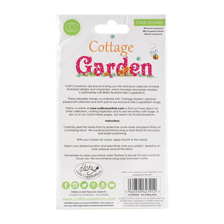 Craft Consortium A5 Clear Stamps - The Potting Shed