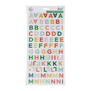 PinkFresh Puffy Alpha Stickers - Let You Heart Decide