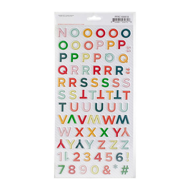 PinkFresh Puffy Alpha Stickers - Let You Heart Decide