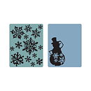 Tim Holtz Alteration Texture Fades Embossing Folders - Snow Flurries & Snowman Set