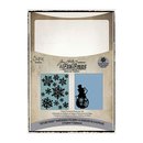 Tim Holtz Alteration Texture Fades Embossing Folders - Snow Flurries & Snowman Set