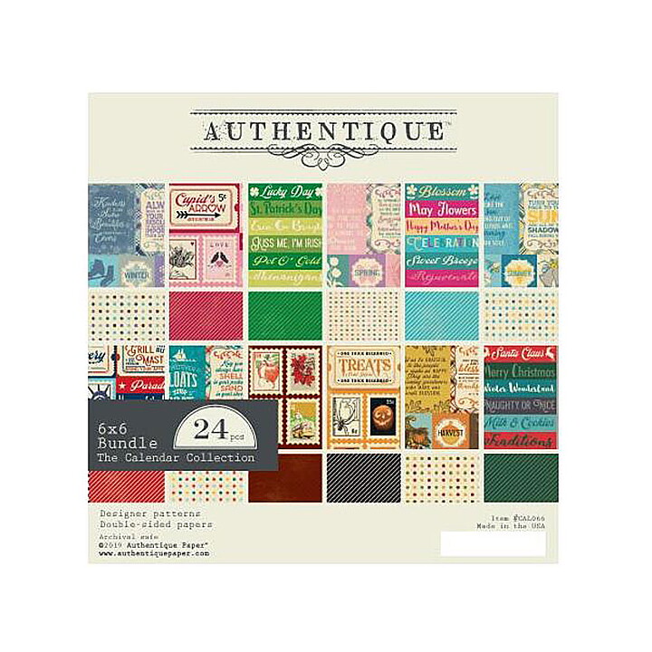Authentique Double-Sided Cardstock Bundle - The Calendar Collection