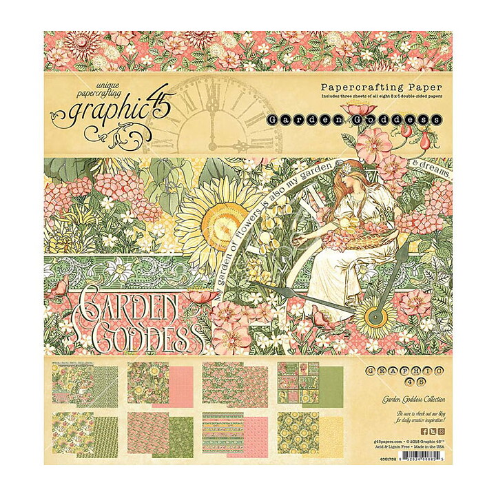 Graphic 45 Paper Pad - Garden Godess Collections