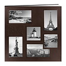 Pioneer 5-Up Sewn Embossed Collage Frame Photo Album - Travel Brown