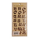 Pressed Petals Scrap Metal - Mini Letters Rustic Gold
