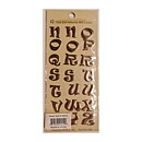 Pressed Petals Scrap Metal - Mini Letters Rustic Gold