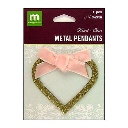 Making Memories Charms Metal Pendants Heart