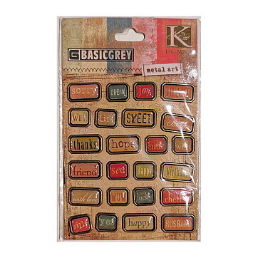 BasicGrey Metal Art - Small Words