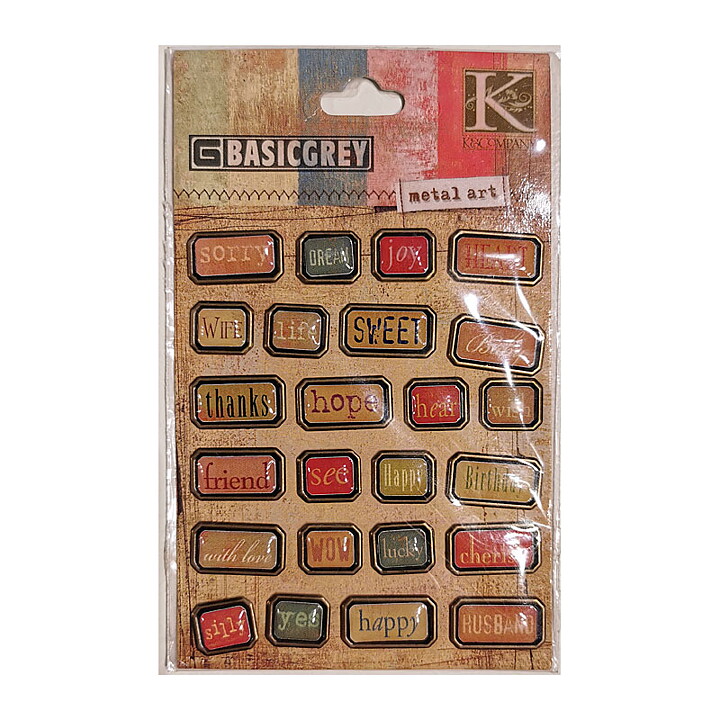 BasicGrey Metal Art - Small Words