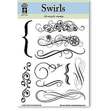 Hot of the Press Clear Stamps - Swirls